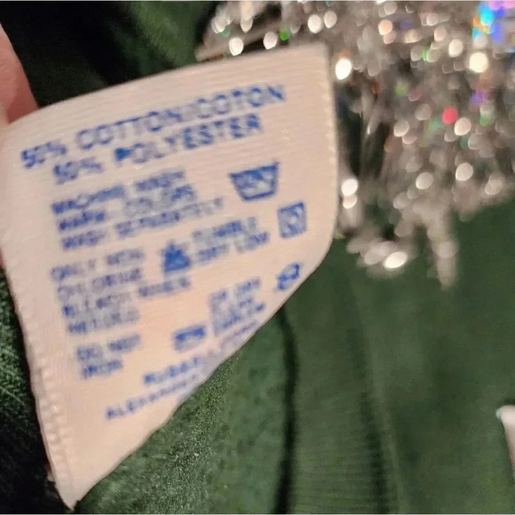 1 of a kind Custom Handmade Ugly Christmas Sweater Tinsel Bells Bows Women's XL - Picture 9 of 10